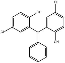 PHENYL-BIS(2-HYDROXY-5-CHLOROPHENYL)METHANE 结构式