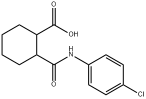 2-{[(4-氯苯基)氨基]羰基}环己烷羧酸 结构式