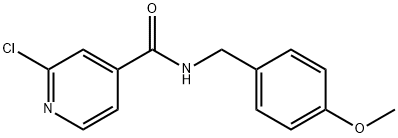 2-氯-N-(4-甲氧基苄基)吡啶-4-甲酰胺 结构式