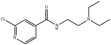 2-氯-N-[2-(二乙氨基)乙基]吡啶-4-甲酰胺 结构式
