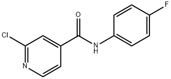 2-氯-N-(4-氟苯基)吡啶-4-甲酰胺 结构式