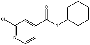 2-氯-N-环己基-N-甲基吡啶-4-甲酰胺 结构式