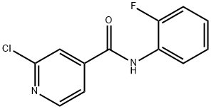 2-氯-N-(2-氟苯基)吡啶-4-甲酰胺 结构式