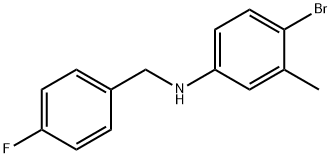 4-溴-N-(4-氟苄基)-3-甲基苯胺 结构式