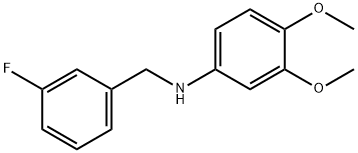 3,4-二甲氧基-N-(3-氟苄基)苯胺 结构式