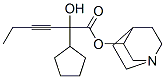 1-azabicyclo[2.2.2]oct-8-yl 2-cyclopentyl-2-hydroxy-hex-3-ynoate 结构式