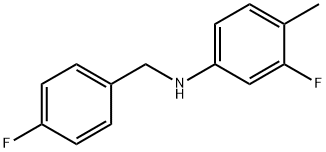 3-氟-N-(4-氟苄基)-4-甲基苯胺 结构式