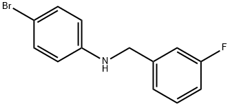 4-溴-N-(3-氟苄基)苯胺 结构式