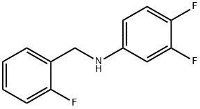3,4-二氟-N-(2-氟苄基)苯胺 结构式