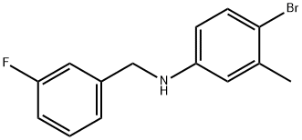 4-溴-N-(3-氟苄基)-3-甲基苯胺 结构式