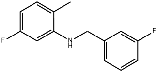 5-氟-N-(3-氟苄基)-2-甲基苯胺 结构式