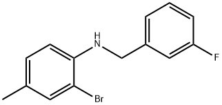 2-溴-N-(3-氟苄基)-4-甲基苯胺 结构式