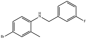 4-溴-N-(3-氟苄基)-2-甲基苯胺 结构式