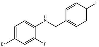 4-溴-2-氟-N-(4-氟苄基)苯胺 结构式