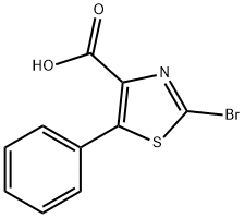 2-Bromo-5-phenyl-1,3-thiazole-4-carboxylic acid 结构式