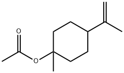 1-甲基-4-(1-甲基乙烯基)环己醇乙酸酯 结构式