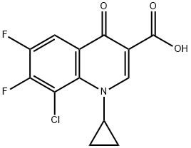 8-氯-1-环丙基-6,7-二氟-1,4-二氢-4-氧代喹啉-3-羧酸 结构式