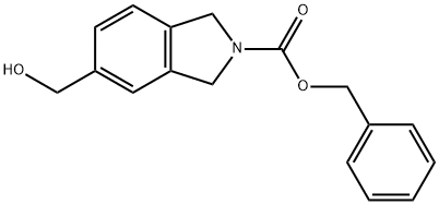 Benzyl 1,3-dihydro-5-(hydroxymethyl)-2H-isoindole-2-carboxylate, 2-[(Benzyloxy)carbonyl]-5-(hydroxymethyl)isoindoline 结构式