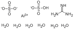 SULFURIC ACID, ALUMINUM SALT, COMPOUND WITH GUANIDINE (2:1:1), HEXAHYDRATE 结构式