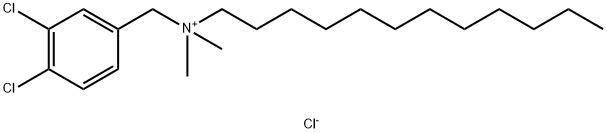 (3,4-dichlorobenzyl)dodecyldimethylammonium chloride 结构式