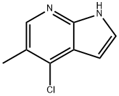 4-CHLORO-5-METHYL-1H-PYRROLO[2,3-B]PYRIDINE 结构式