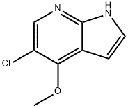 5-氯-4-甲氧基-7H-吡咯并[2,3-B]吡啶 结构式
