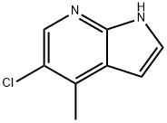 5-氯-4-甲基-1H-吡咯并[2,3-B]吡啶 结构式