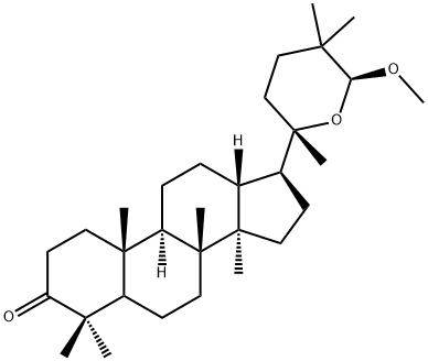 (25S)-20,25-环氧-25-甲氧基-24,24-二甲基-26,27-二去甲达玛树脂-3-酮 结构式
