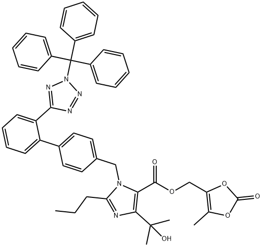 N2-硝基奥美沙坦酯 结构式