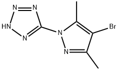 5-(4-BROMO-3,5-DIMETHYL-1H-PYRAZOL-1-YL)-1H-TETRAZOLE 结构式