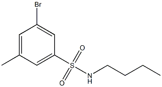 3-Bromo-N-butyl-5-methylbenzenesulfonamide 结构式