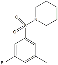 1-(3-BROMO-5-METHYLPHENYLSULFONYL)PIPERIDINE 结构式