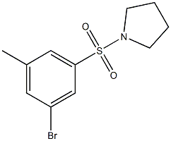 1-(3-Bromo-5-methylphenylsulfonyl)pyrrolidine 结构式