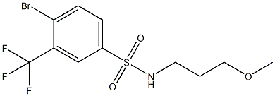 4-Bromo-N-(3-methoxypropyl)-3-(trifluoromethyl)benzenesulfonamide 结构式