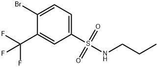 N-丙基-4-溴-3-三氟甲基苯磺酰胺 结构式