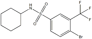 4-BROMO-N-CYCLOHEXYL-3-(TRIFLUOROMETHYL)BENZENESULFONAMIDE 结构式