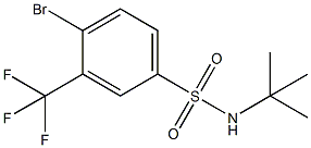 4-BROMO-N-TERT-BUTYL-3-(TRIFLUOROMETHYL)BENZENESULFONAMIDE 结构式