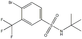 4-BroMo-N-tert-butyl-3-(trifluoroMethyl)benzenesulfonaMide 结构式