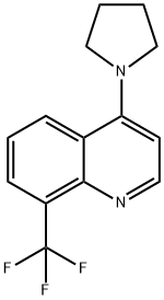 4-(PYRROLIDIN-1-YL)-8-(TRIFLUOROMETHYL)QUINOLINE 结构式