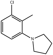 1-(3-CHLORO-2-METHYLPHENYL)PYRROLIDINE 结构式