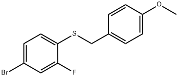 S-(4-Methoxybenzyl) 4-bromo-2-fluorothiophenol 结构式