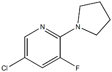 5-CHLORO-3-FLUORO-2-(PYRROLIDIN-1-YL)PYRIDINE 结构式