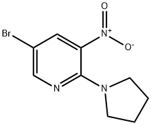 4-(5-BroMo-3-nitropyridin-2-yl)pyrrolidine 结构式