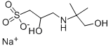 3-((1,1-二甲基-2-羟基乙基)氨基)-2-羟基丙磺酸钠 结构式