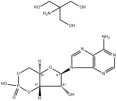 3`,5`-腺苷磷酸环内酯三羟甲基氨基甲烷盐 结构式