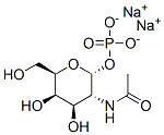 N-乙酰基-Α-D-氨基半乳糖1-磷酸二钠盐 结构式