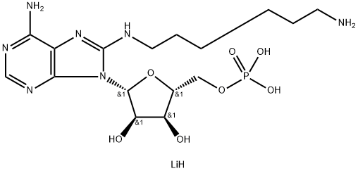 8-(6-AMINOHEXYL)AMINO-ADENOSINE 5'-MONOPHOSPHATE LITHIUM SALT 结构式