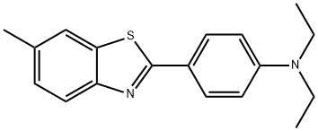 N,N-二乙基-4-(6-甲基苯并噻唑-2-基)苯胺 结构式