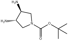 (3S,4S)-1-Boc--3,4-diaminopyrrolidine 结构式