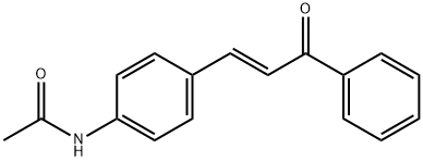 trans-N-(4-(3-Oxo-3-phenyl-1-propenyl)phenyl)acetamide 结构式